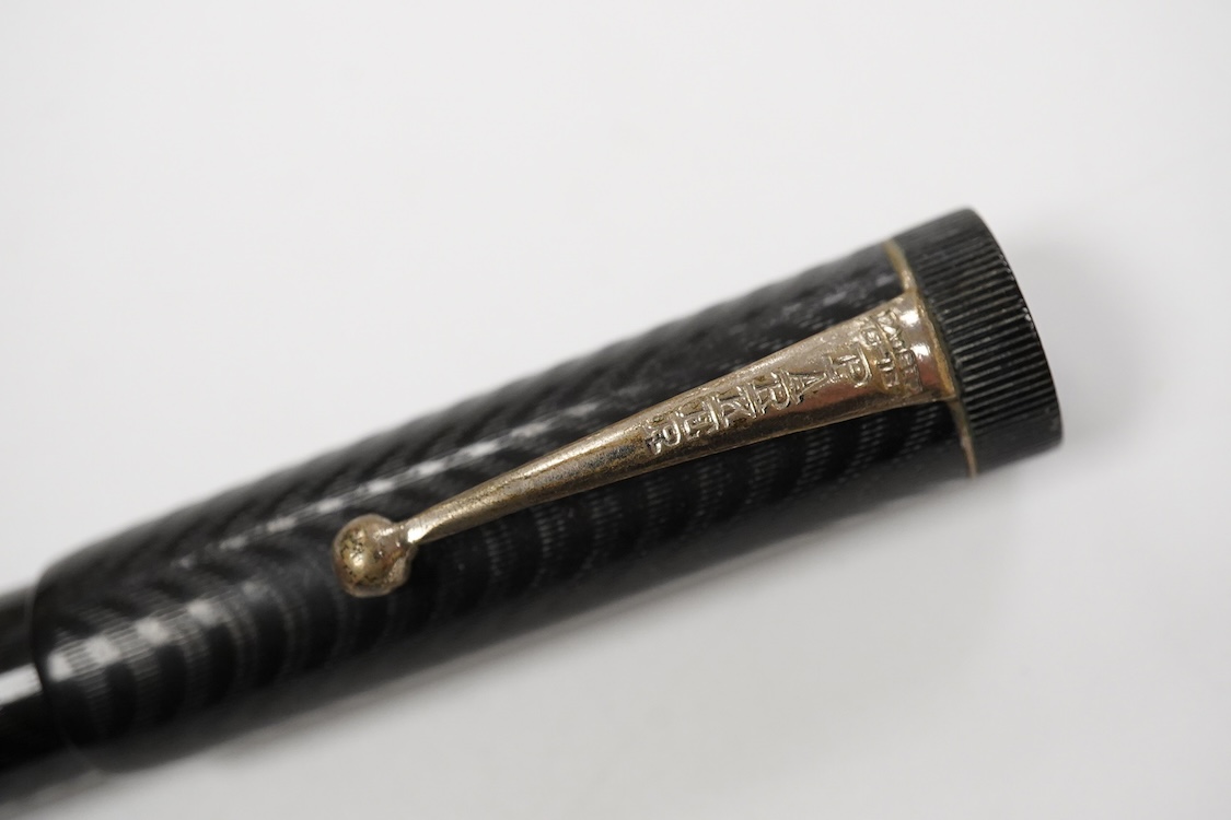 A Parker Lucky Curve Jacknife safety fountain pen, No.25.5 correct No.5 Lucky Curve nib